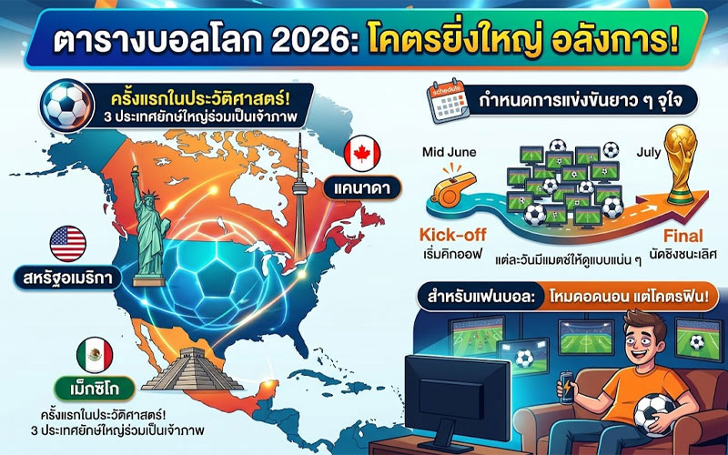 ตารางบอลโลก 2026 ล่าสุด