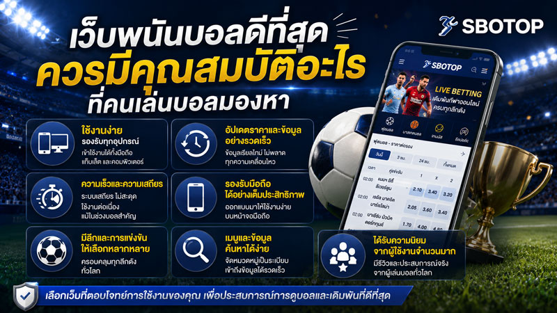 เว็บพนันบอลดีที่สุด